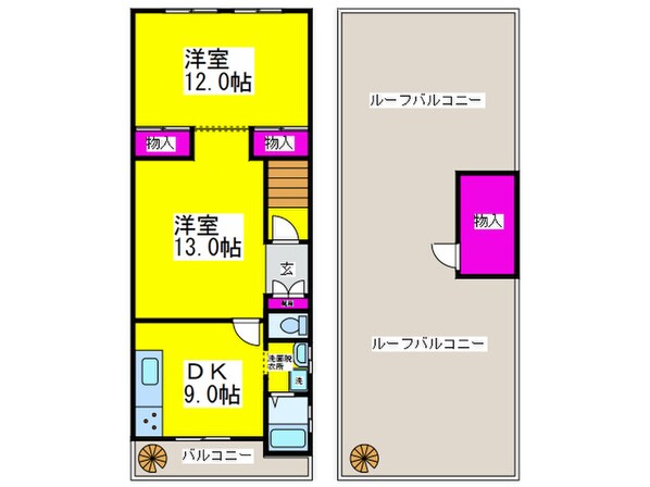 翁橋ひまわりビルの物件間取画像